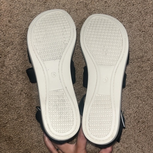 Eileen Fisher Boost Washed Leather Platform Sandal Black 6.5 - Picture 5 of 8